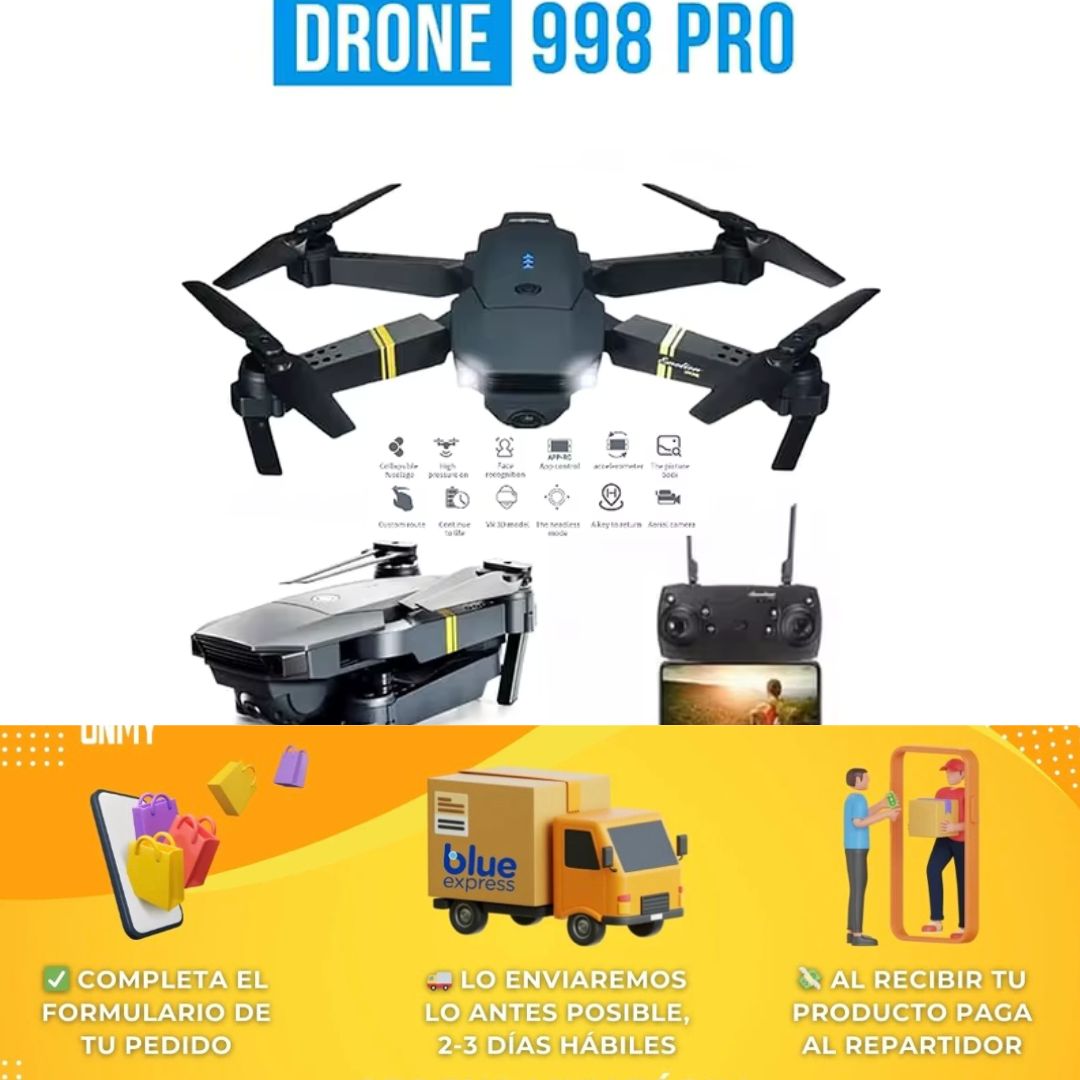 Drone 998PRO Doble Cámara: ¡Captura el Cielo! + ENVIO GRATIS